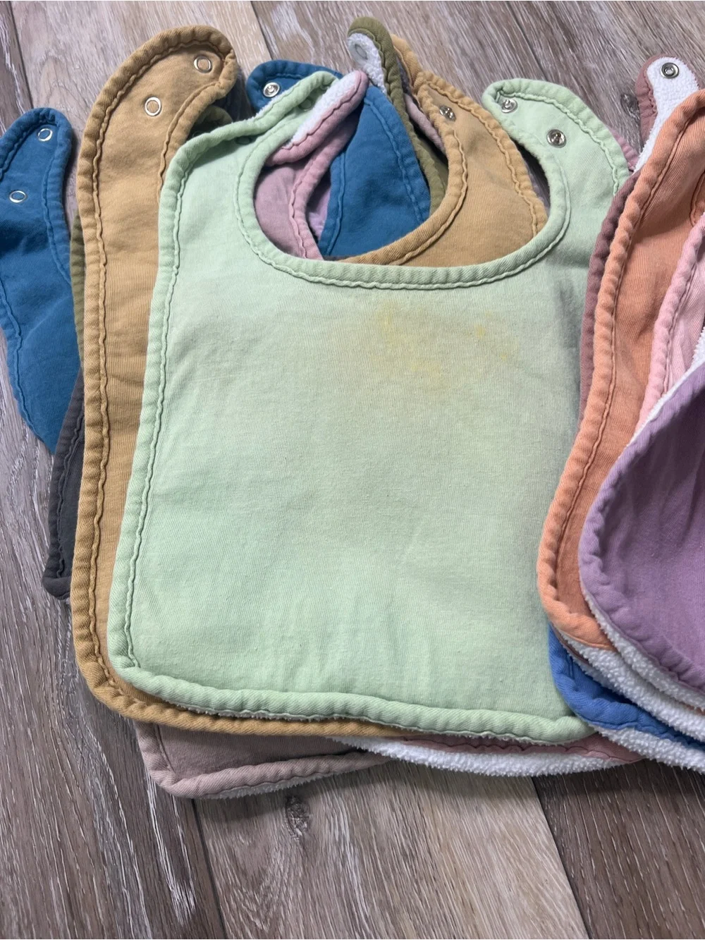 Soft Cotton Baby Bibs - Pastel Multi (Set)
